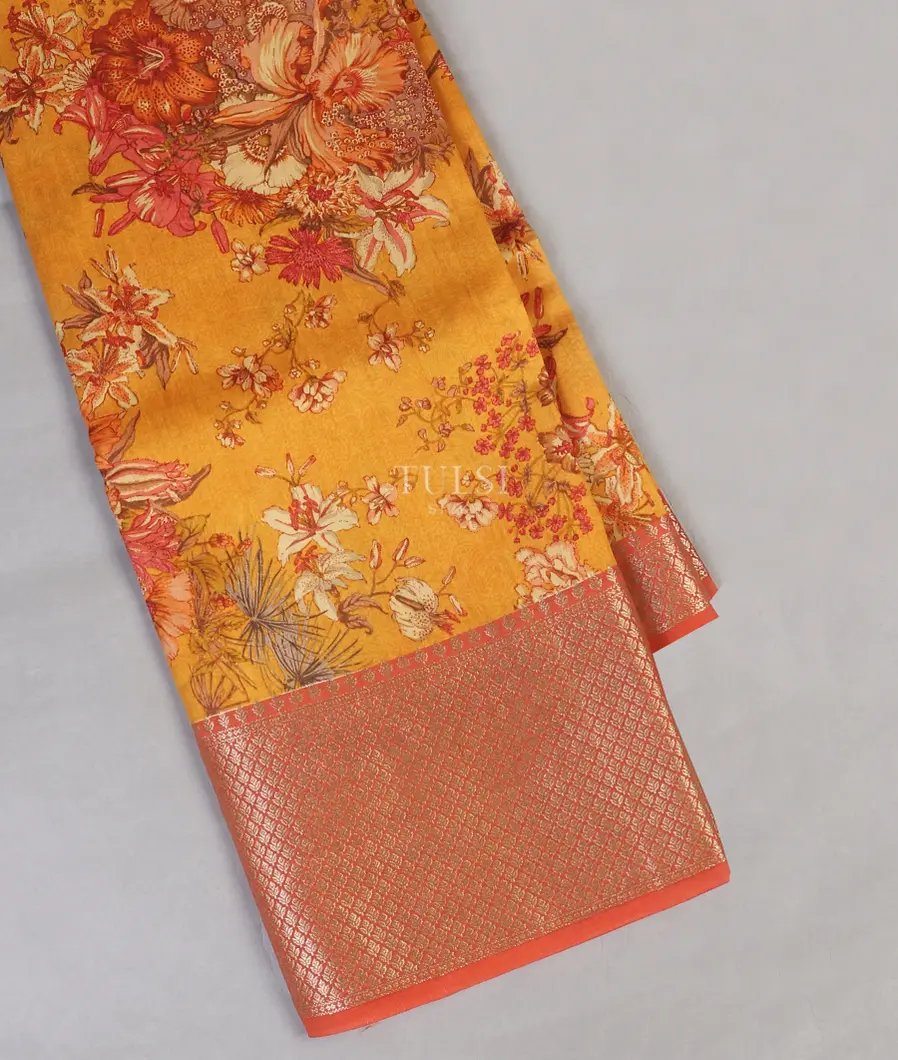Yellow Chaniya Silk Saree T591184-image