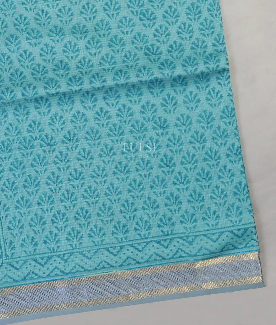 Blue Maheshwari Printed Cotton Saree T585859-image