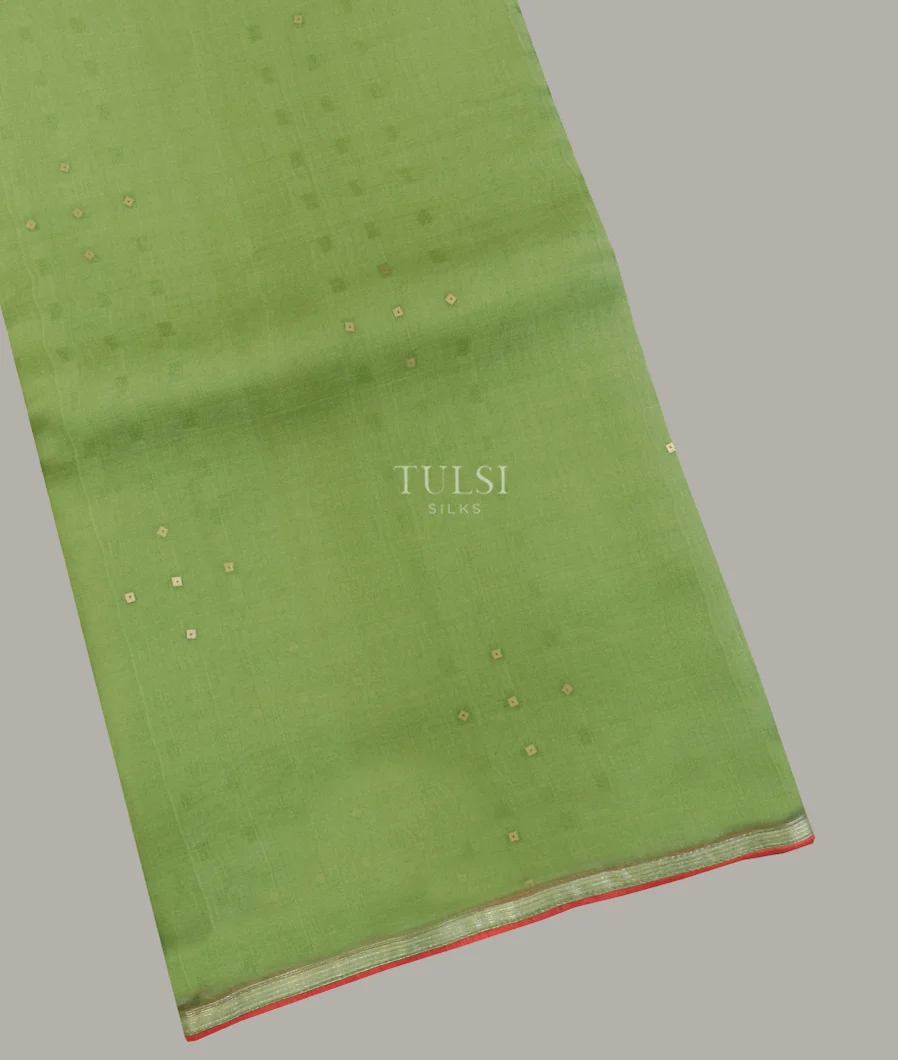 Green Woven Organza Saree T583902-image