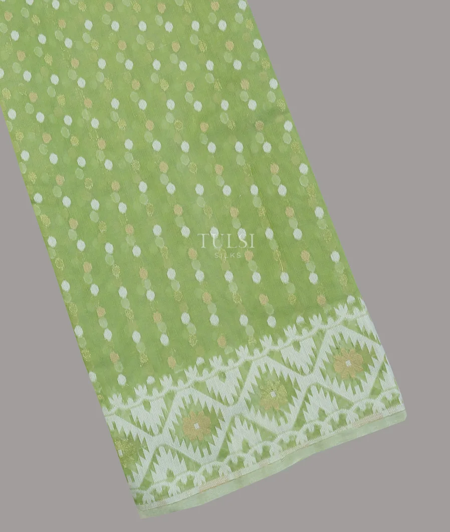 Green Dhakai Cotton Saree T594353-image