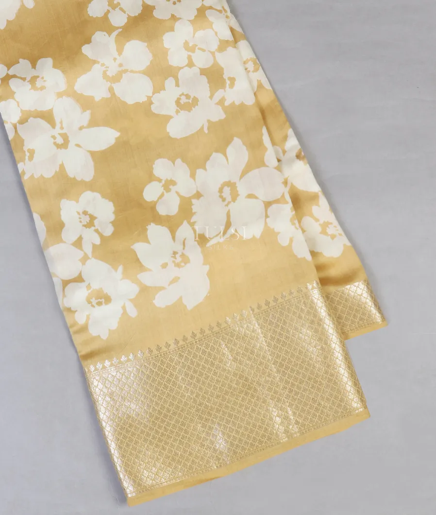 Pale Yellow Chaniya Silk Saree T577771-image