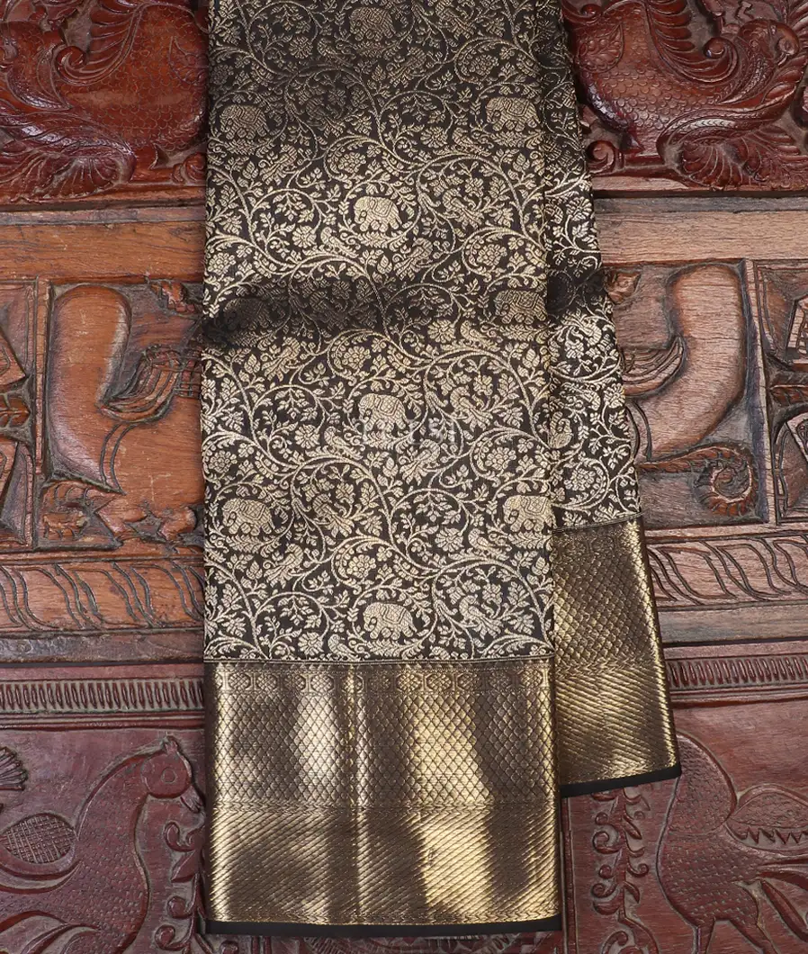 Black Kanjivaram Silk Saree T581387-image