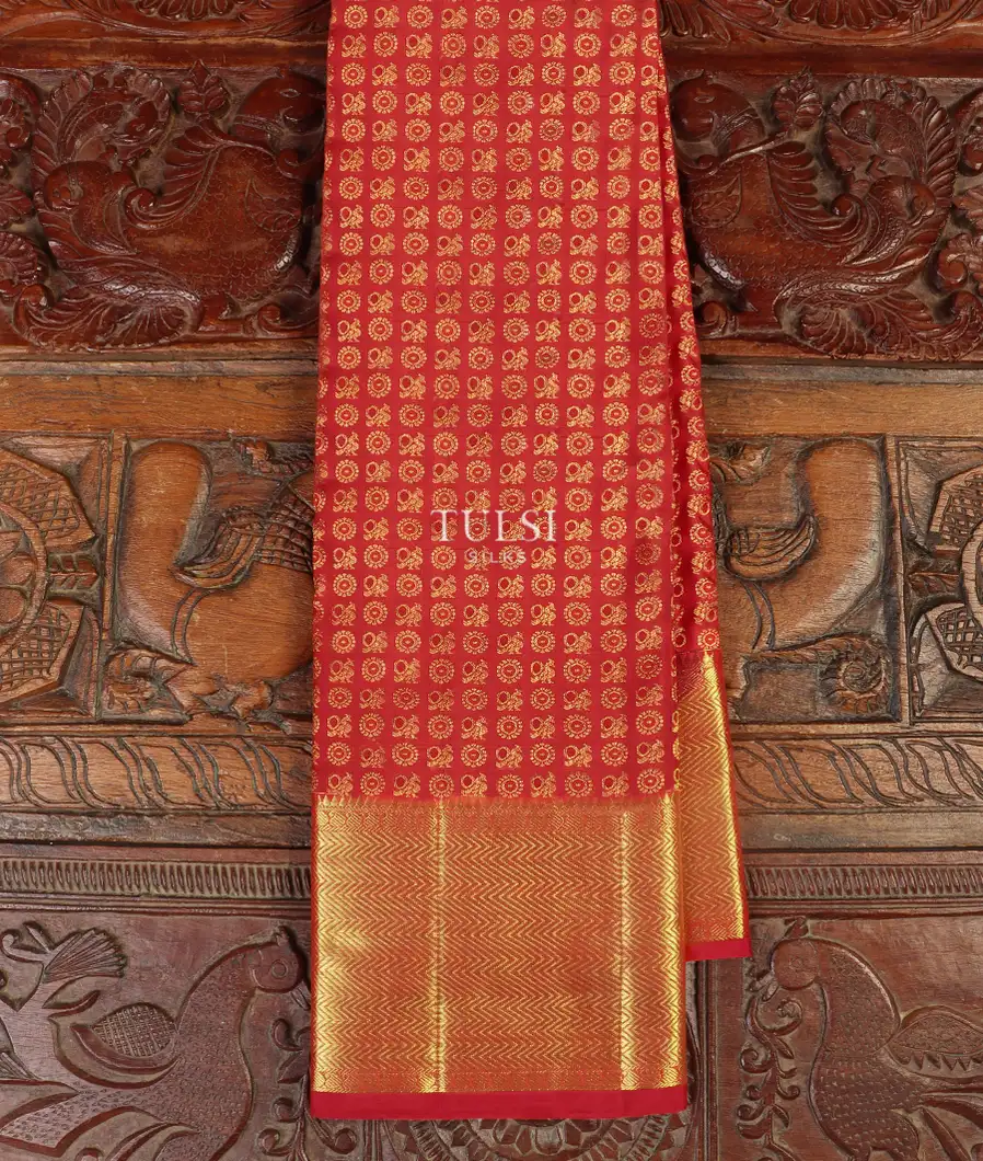 Red Kanjivaram Silk Saree T385817-image