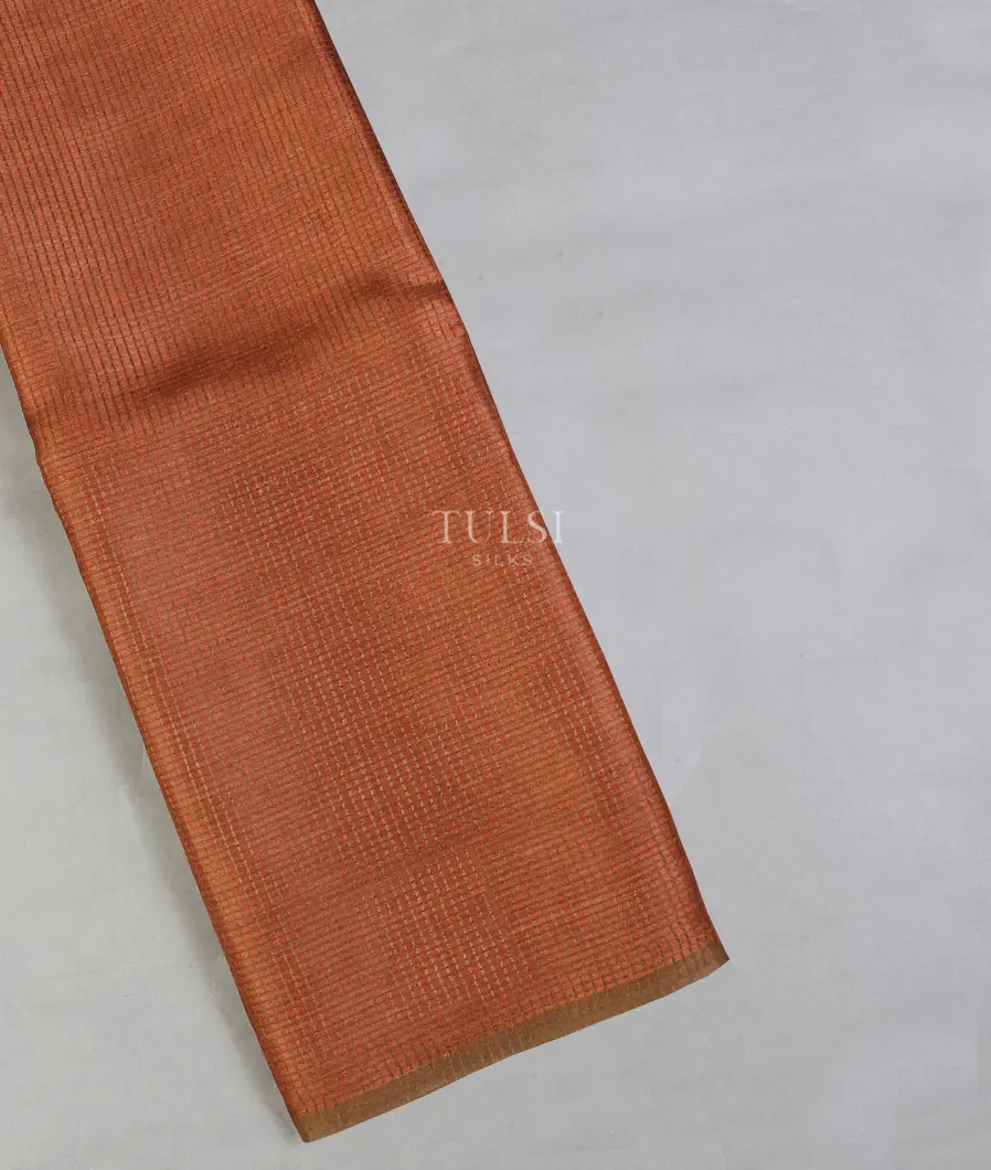 Rust Woven Tussar Saree T596953-image