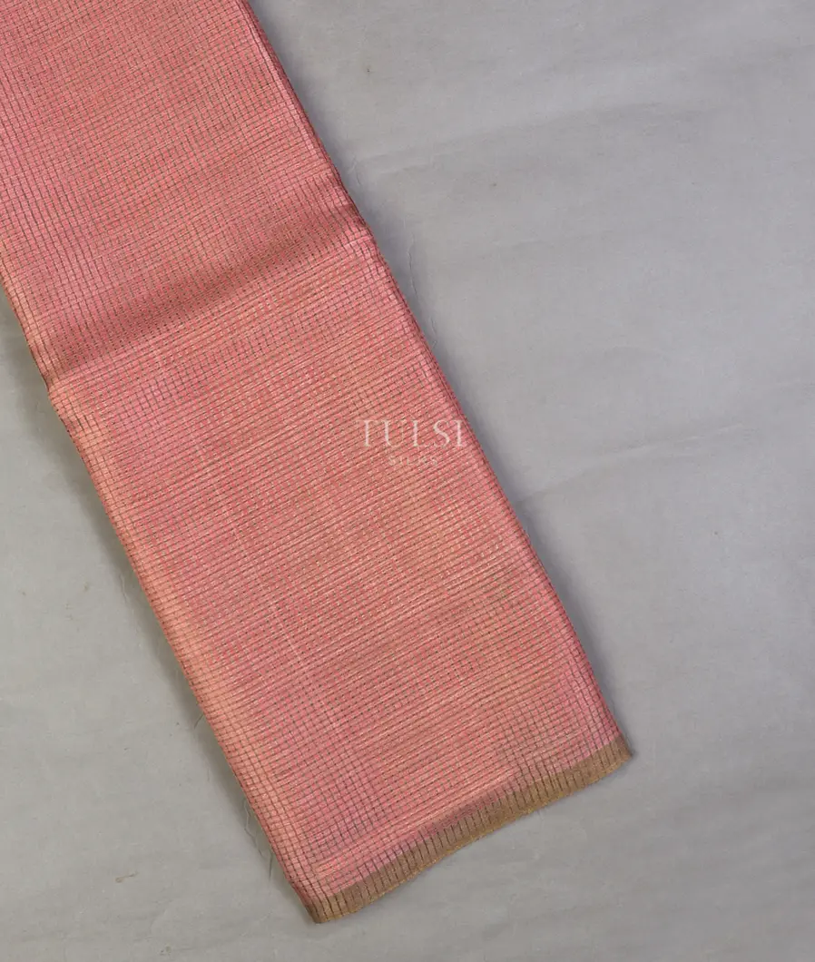 Pink Woven Tussar Saree T596922-image