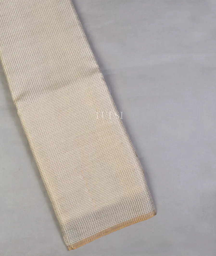 Off-White Woven Tussar Saree T596945-image