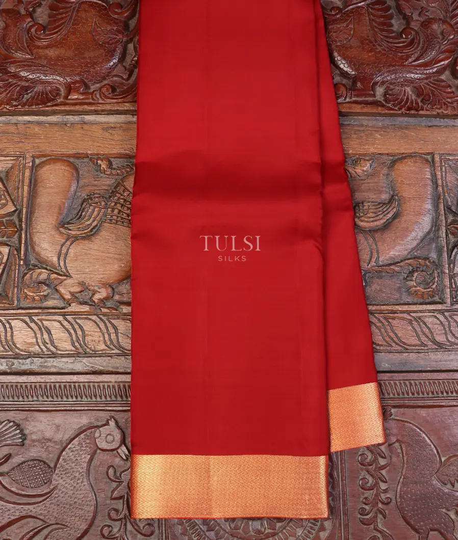 Red Soft Silk Saree T559679-image