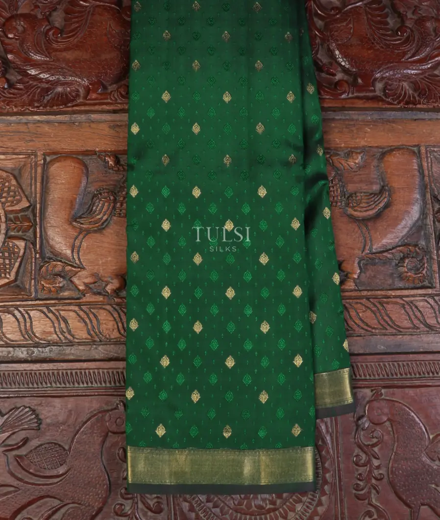 Bottle Green Soft Silk Saree T575595-image