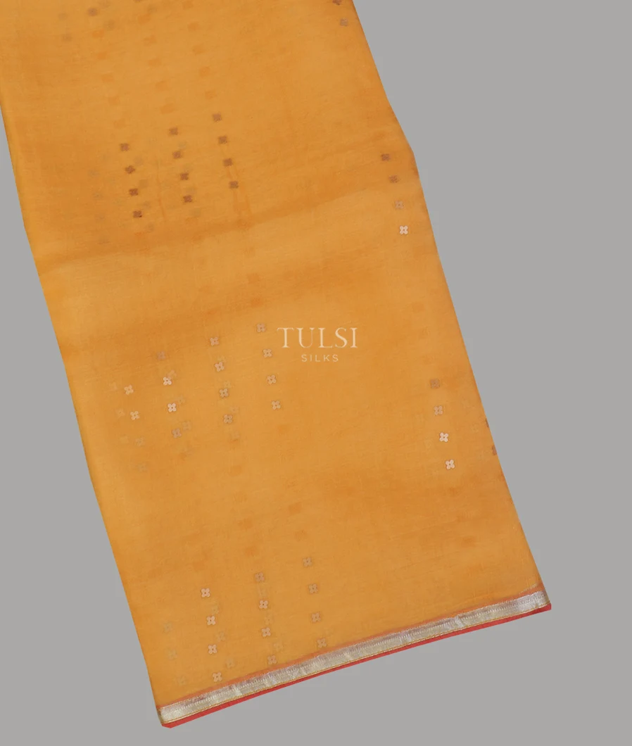 Yellow Woven Organza Saree T596736-image