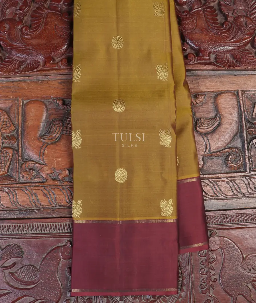 Golden Brown Kanjivaram Silk Saree T589762-image