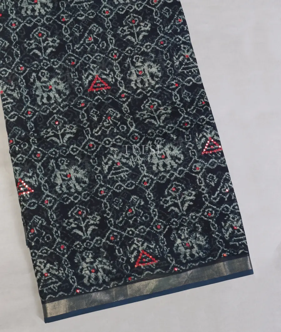 Blue Kota Cotton Saree T593512-image