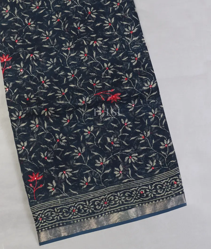 Blue Kota Cotton Saree T593513-image