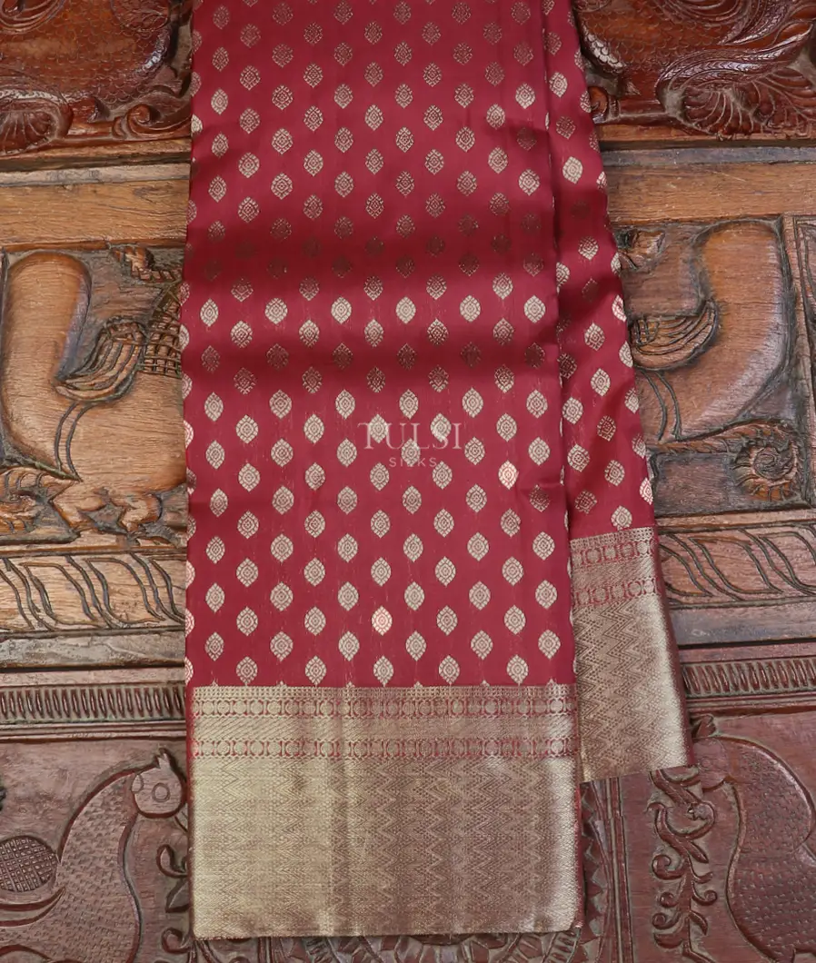 Burgundy Kanjivaram Silk Saree T589408-image