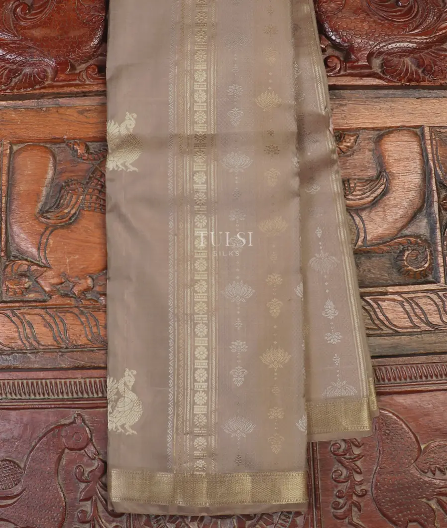 Khaki Grey Kanjivaram Silk Saree T596892-image