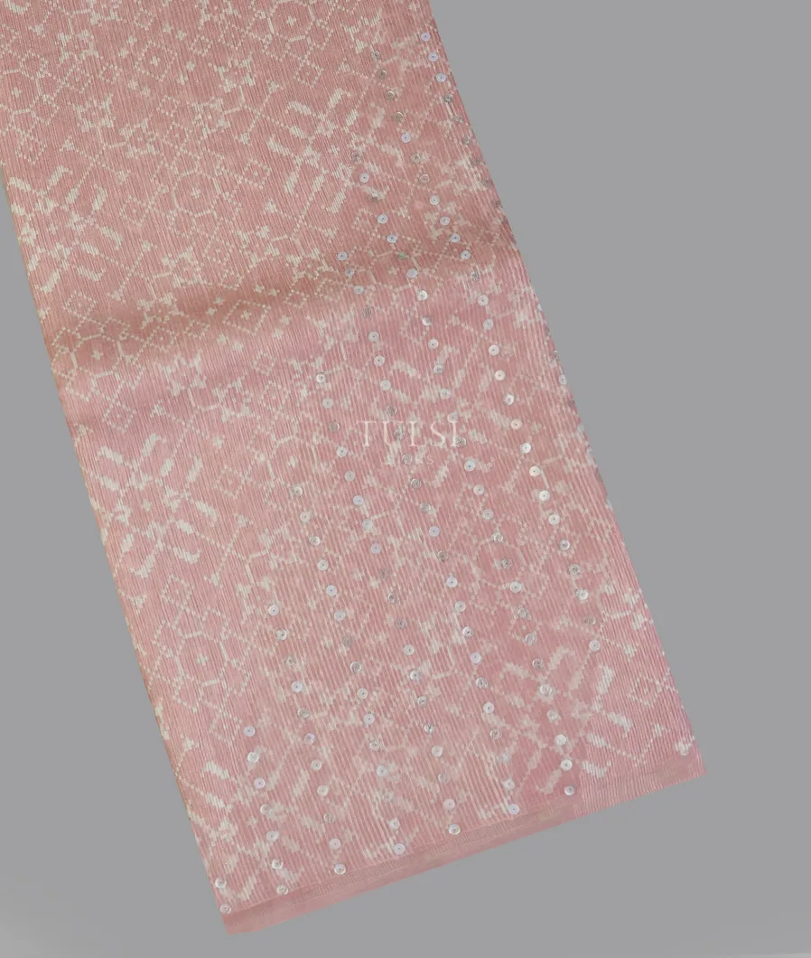 Dusty Pink Tussar Organza Saree T598211-image