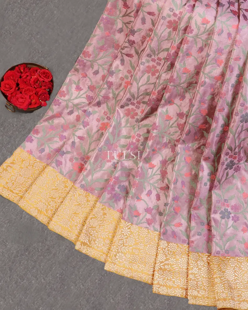 Lavender Tissue Banaras Silk Saree T597383-image