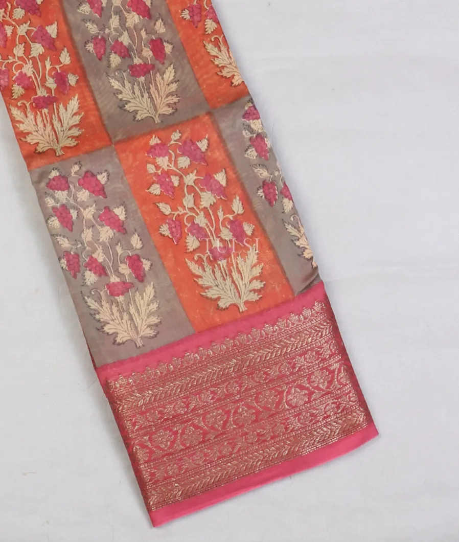 Multicolour Soft Printed Cotton Saree T592624-image