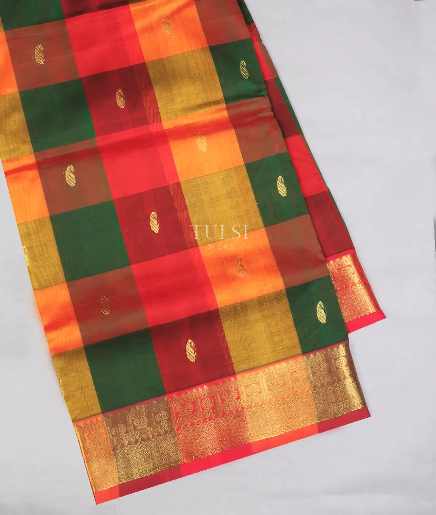 Multicolour Silk Cotton Saree T584746-image