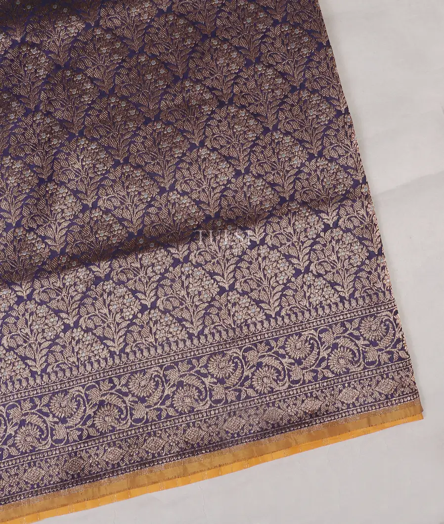 Blue Banaras Silk Saree T594132-image