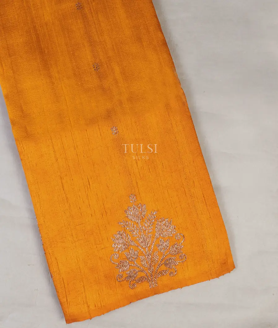 Yellow Banaras Tussar Saree T592180-image