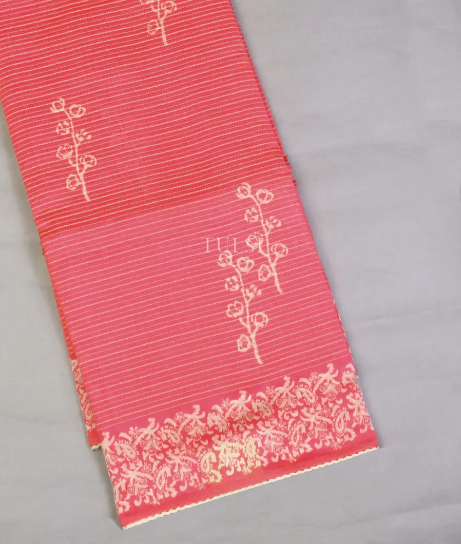 Pink Chanderi Cotton Saree T597002-image