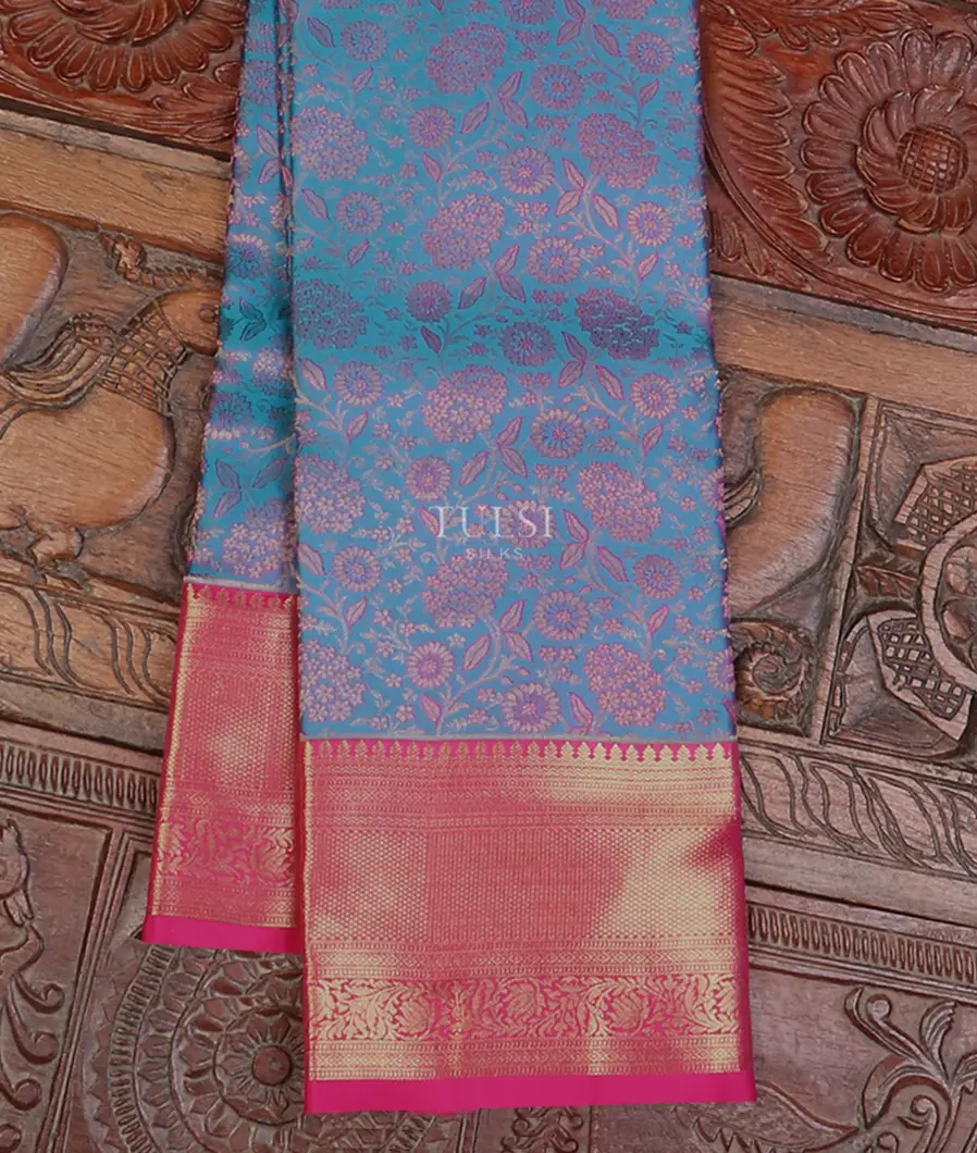 Blue Soft Silk Saree T574538-image