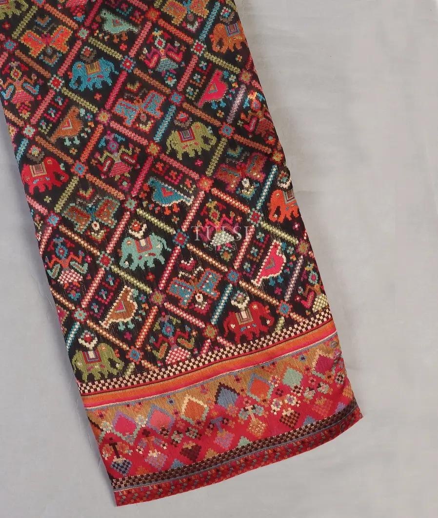 Black Kashmir Kani Silk Saree T568993-image