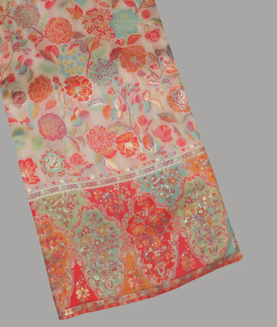 Beige Kashmir Kani Silk Saree T585407-image