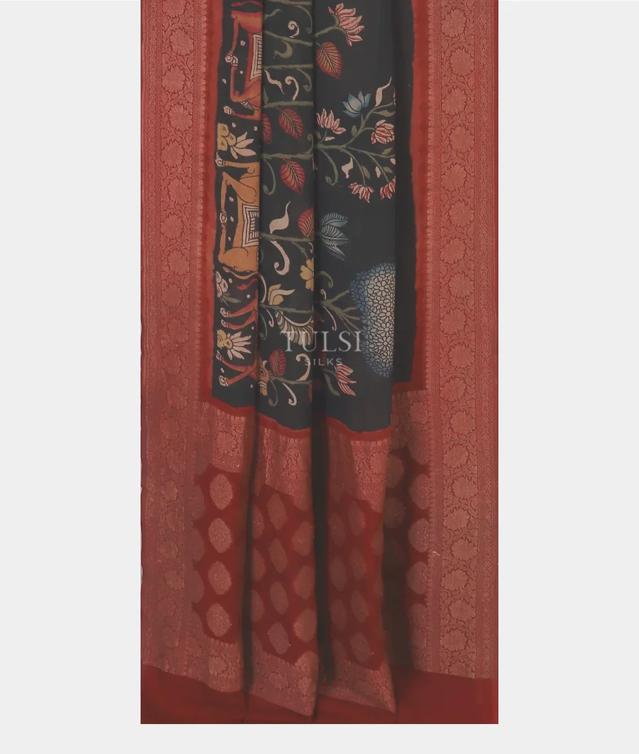 black-banaras-georgette-kalamkari-handpainted-saree-t570028-t570028-b