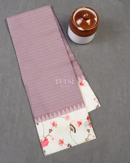 Dusty Lavender Printed Soft Silk Saree T595242-image