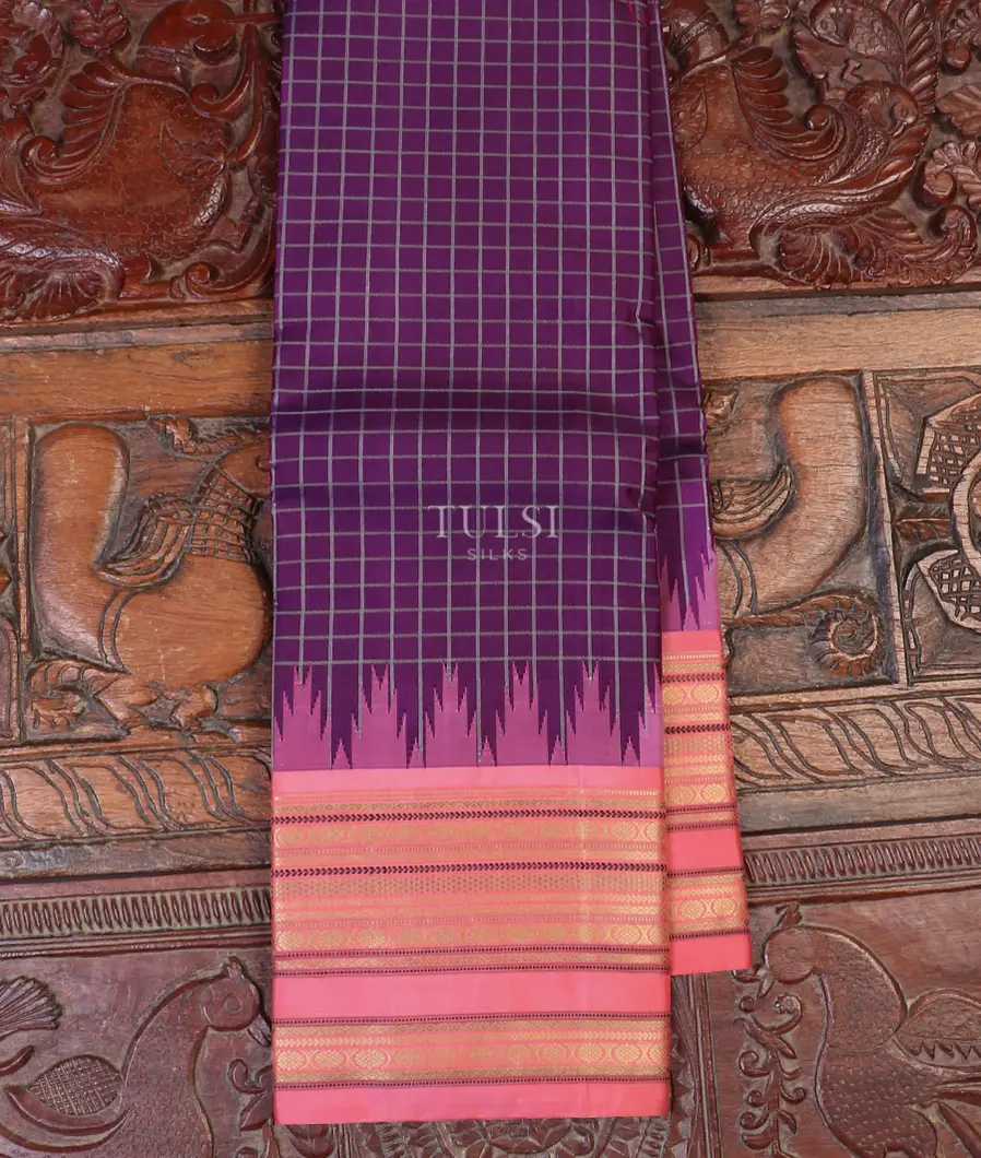Purple Kanjivaram Silk Saree T599331-image