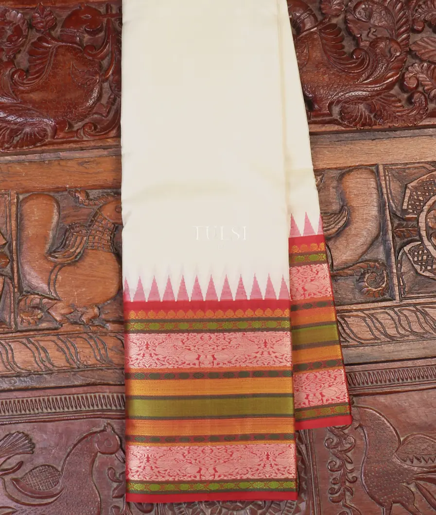 Off - White Kanjivaram Silk Saree T582253-image