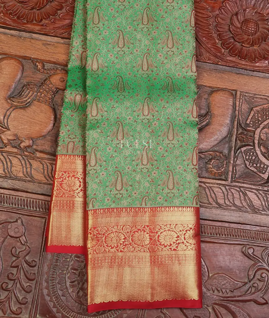Green Soft Silk Saree T598352-image