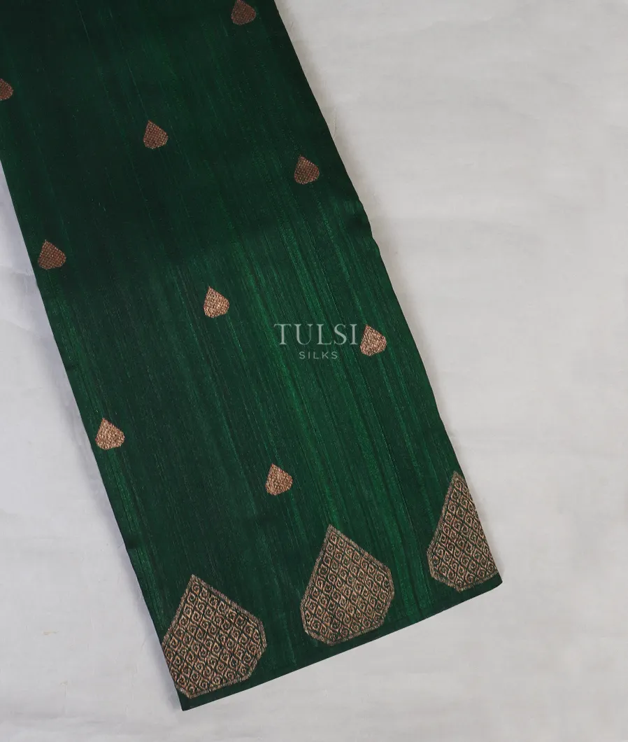 Green Banaras Tussar Saree T595603-image