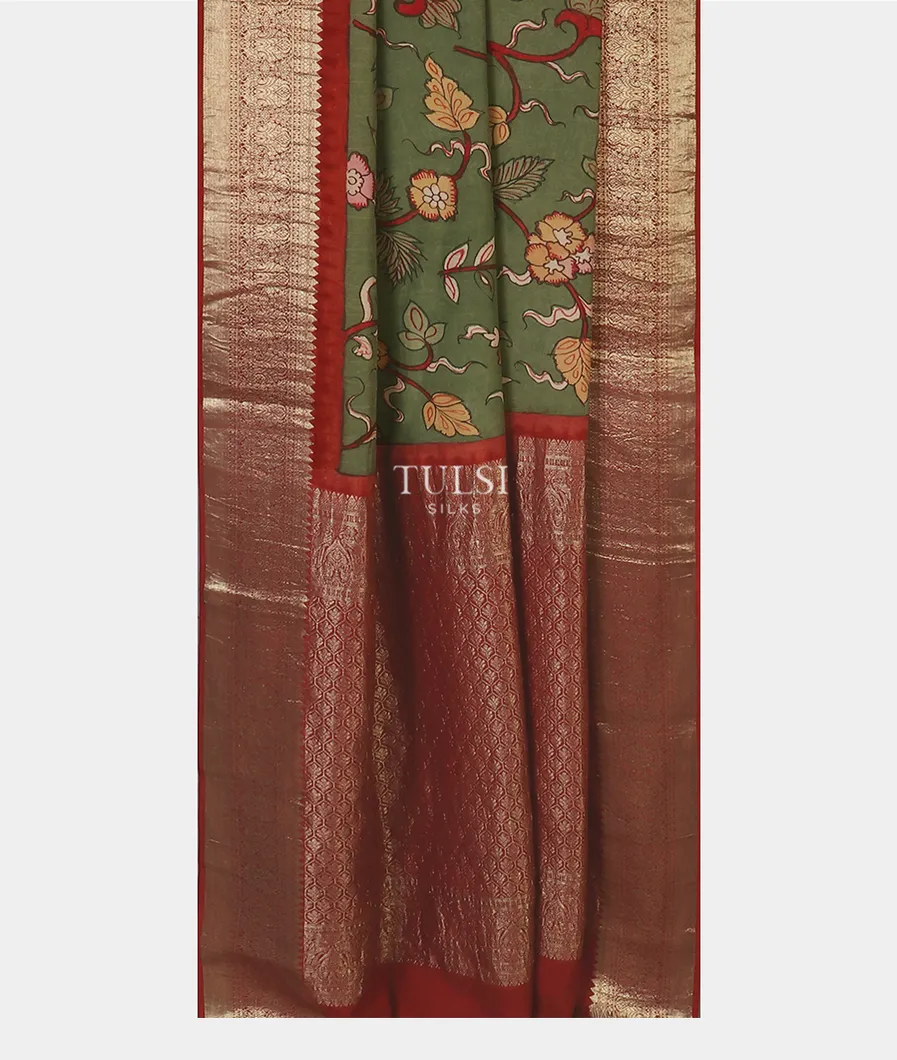green-kanjivaram-kalamkari-handpainted-saree-t570038-t570038-b