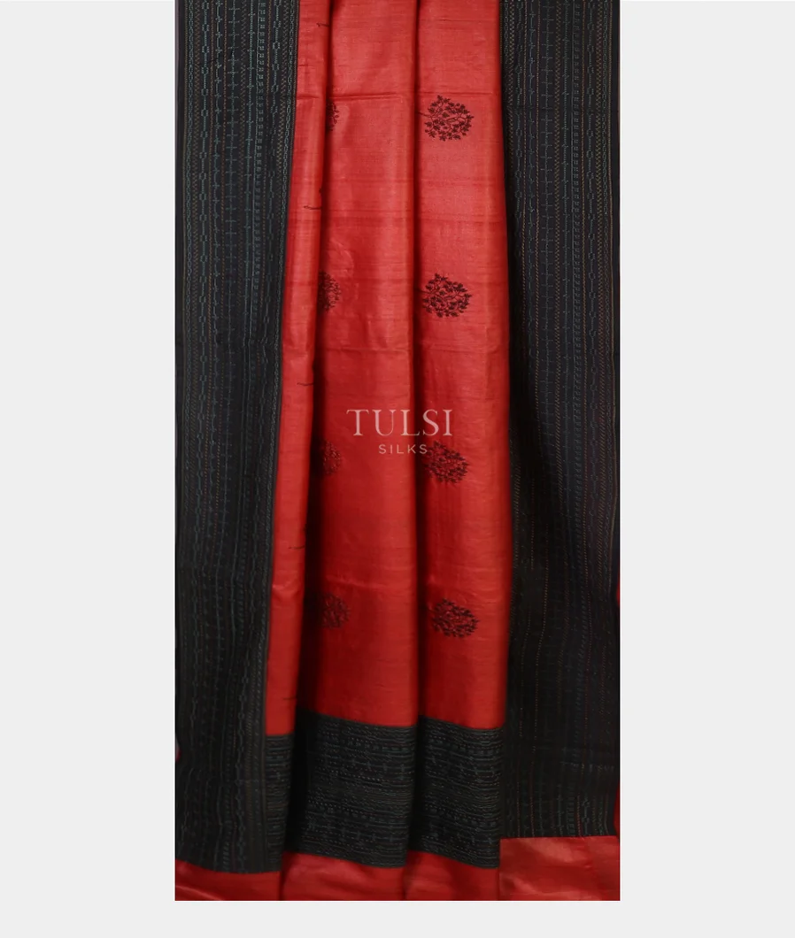 red-tussar-embroidery-saree-t571509-t571509-b