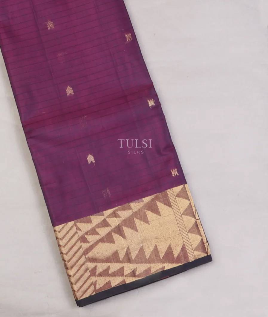 Purple Silk Cotton Saree T597817-image