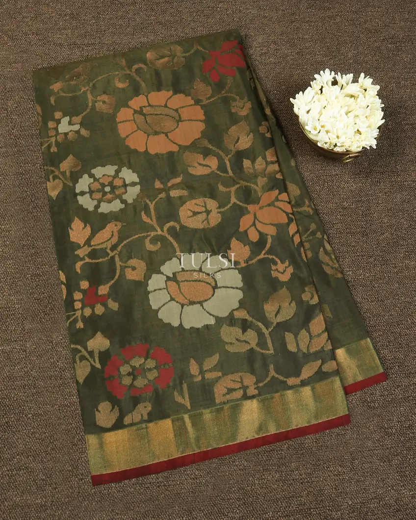 Green Uppada Silk Saree T599705-image