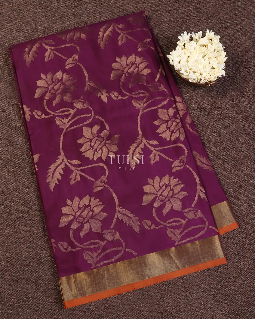 Purple Uppada Silk Saree T599706-image