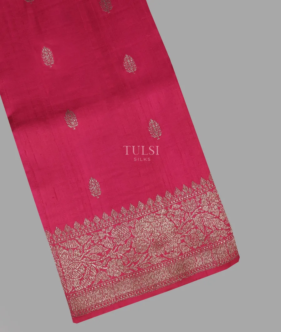 Magenta Banaras Tussar Saree T592139-image