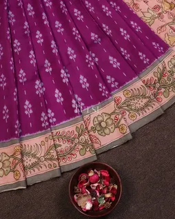 purple-ikat-silk-with-kalamkari-border-and-pallu-t557532-t557532-e