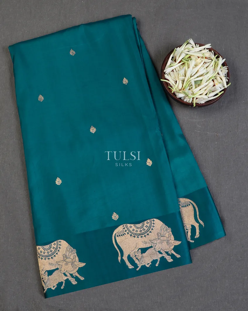 Blue Banaras Silk Saree T587608-image