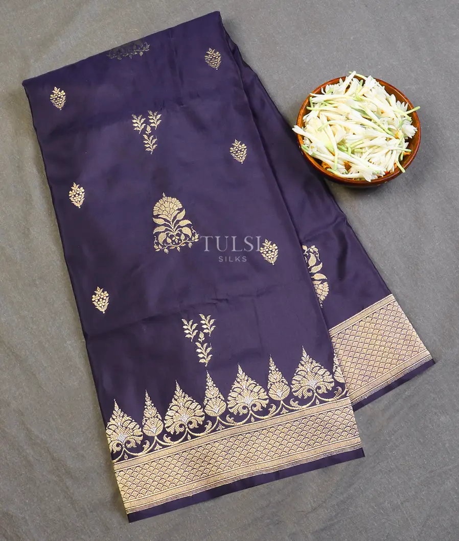 Blue Banaras Silk Saree T523296-image