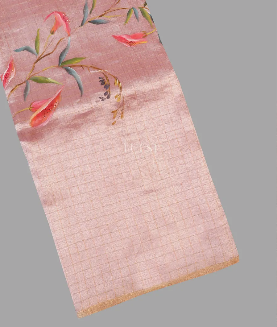 Pink Woven Tissue Organza Saree T592122-image