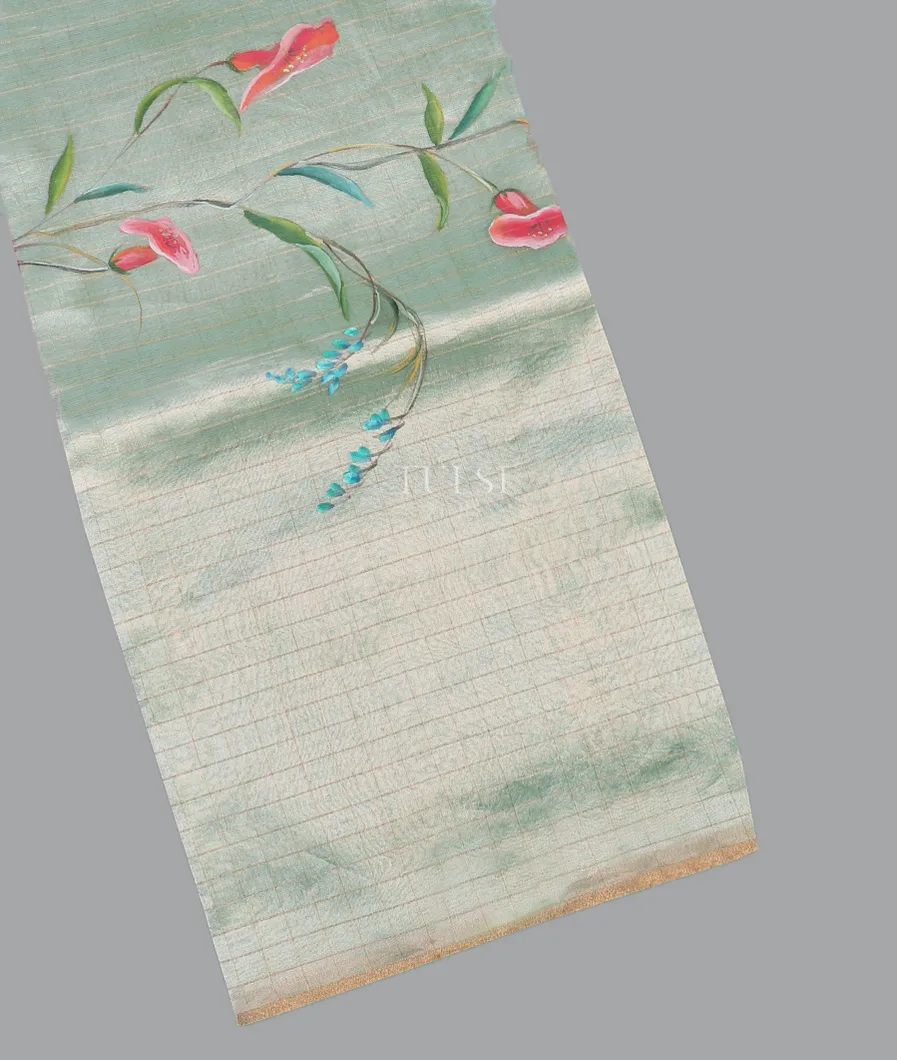 Blue Woven Tissue Organza Saree T592121-image