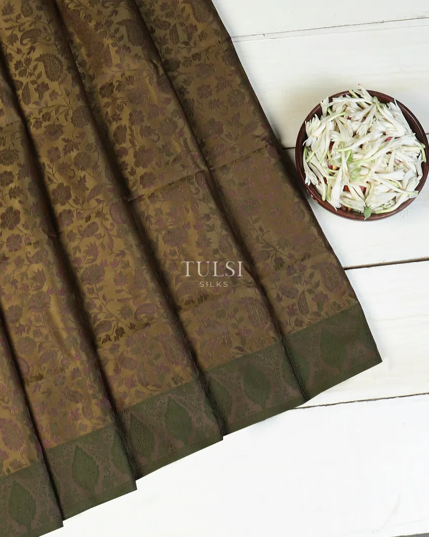 Green Tanchoi Pure Silk Saree T598589-image