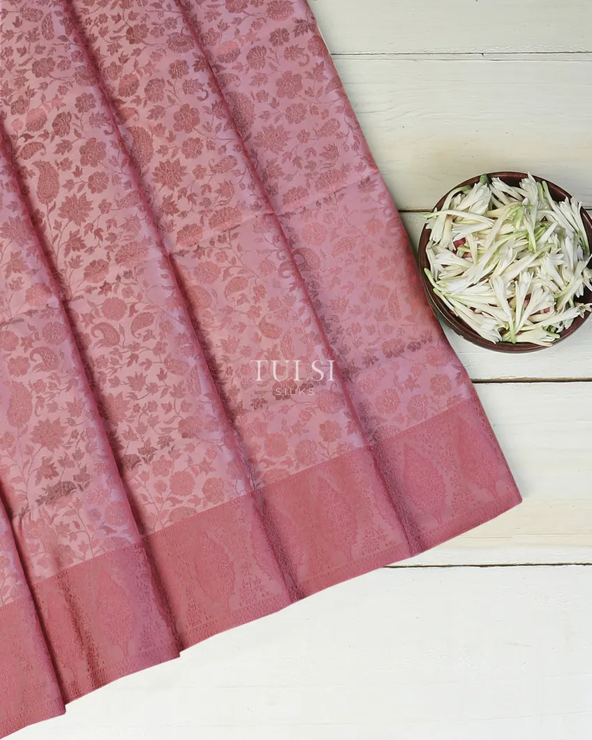 Pink Tanchoi Pure Silk Saree T600438-image