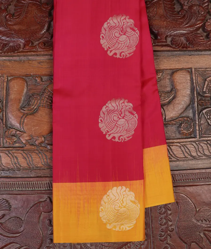 Reddish Pink Soft Silk Saree T581015-image