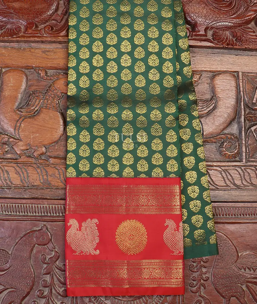 Green Kanjivaram Silk Pavadai T563857-1-image