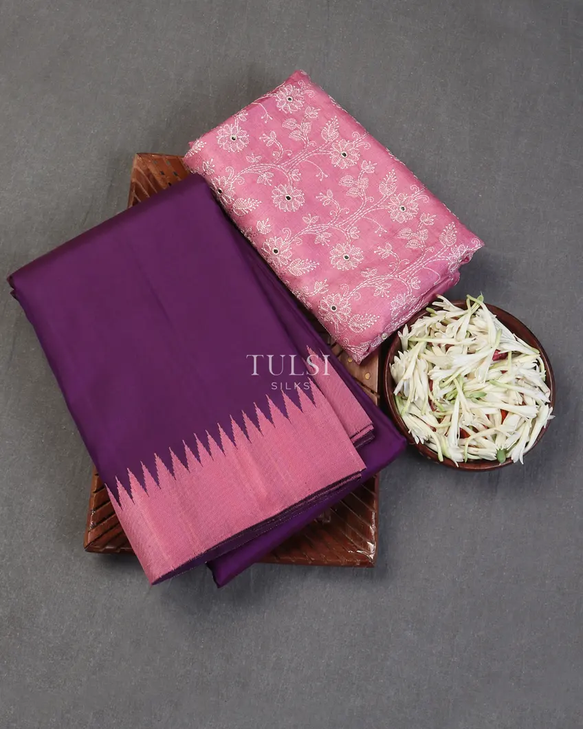 Purple Kanjivaram Silk Saree T579672-image